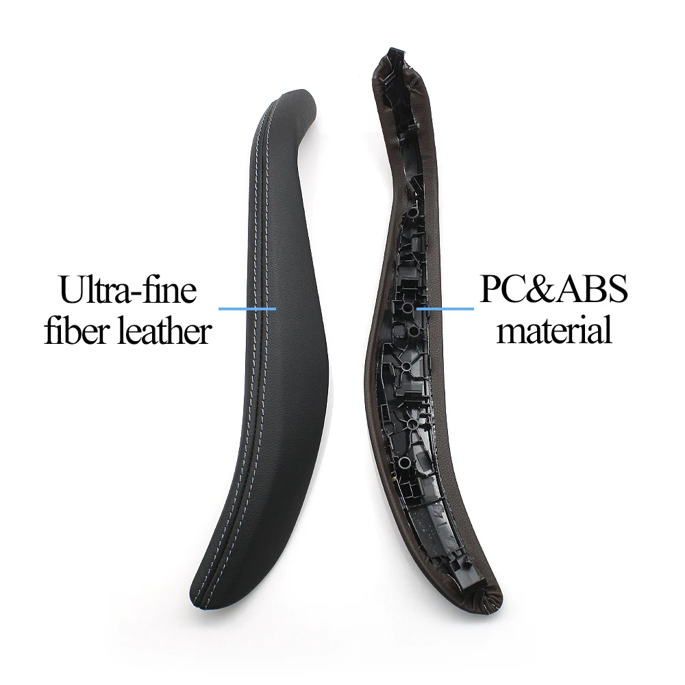 Car Interior Left Right Passenger Door Front Rear Pull Handle Leather Outer Cover For BMW 5 Series G30 G31 M5 F90 2017-2023