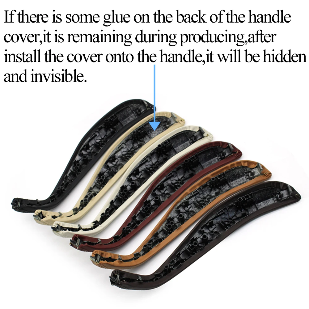 Car Interior Left Right Passenger Door Front Rear Pull Handle Leather Outer Cover For BMW 5 Series G30 G31 M5 F90 2017-2023