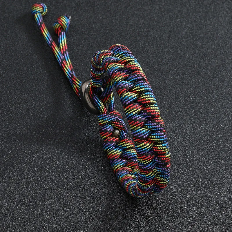 Noter Handwoven Paracord Survival Bracelet Homme Adjustable Punk Jewelry For Men Father's Day Moda Masculina Pulseras Hombre