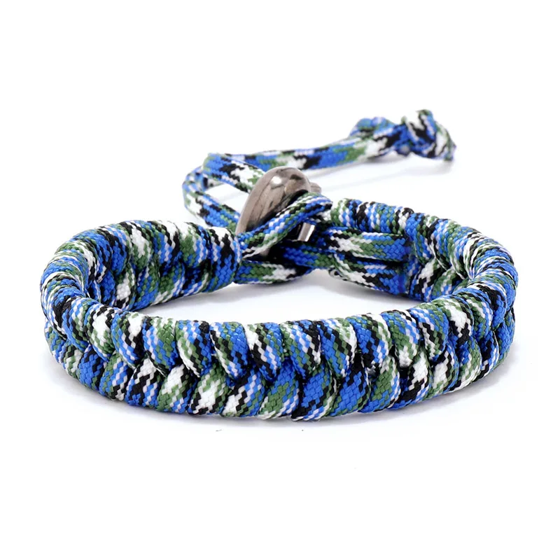 Noter Handwoven Paracord Survival Bracelet Homme Adjustable Punk Jewelry For Men Father's Day Moda Masculina Pulseras Hombre