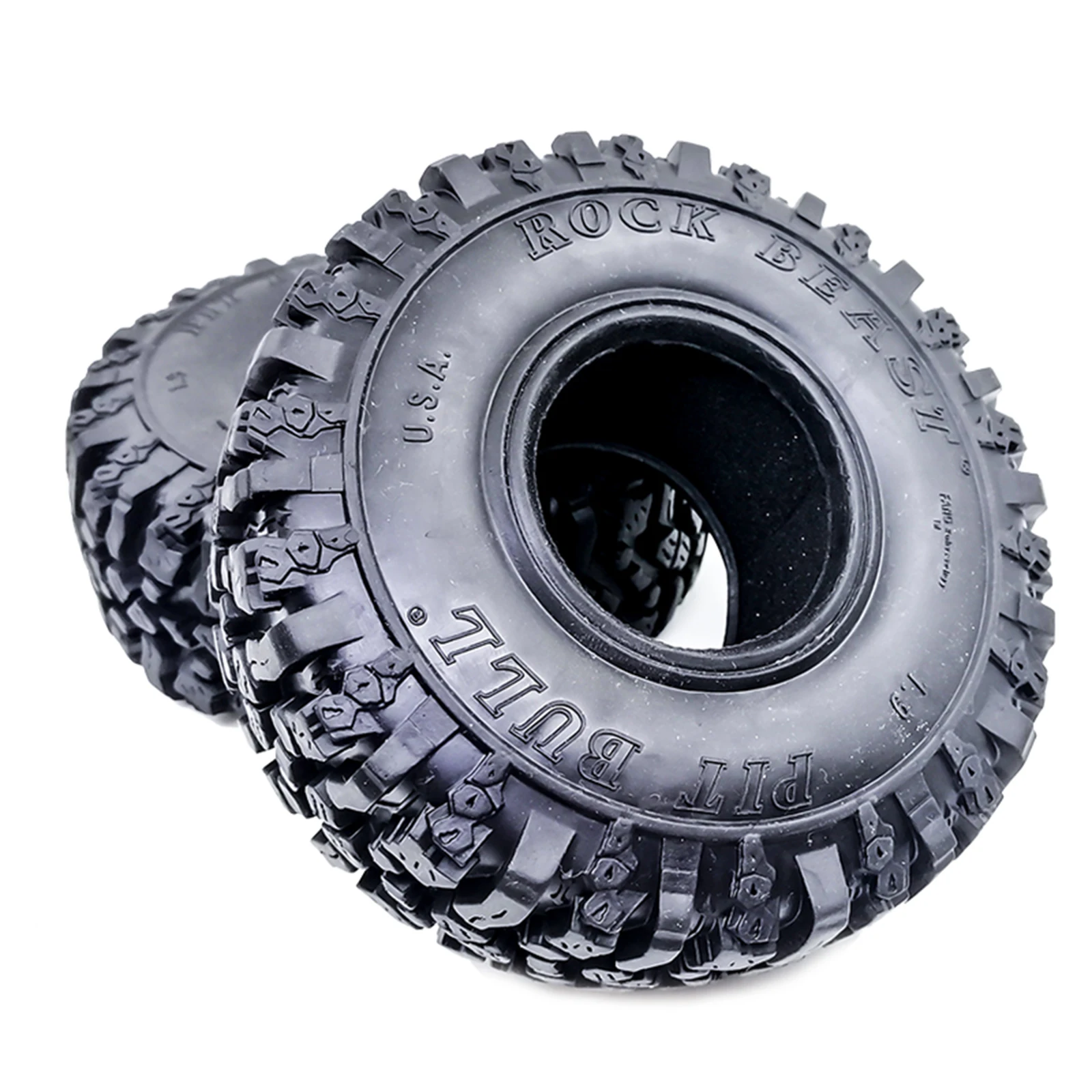 115*45MM 1.9' Rubber Tyre Wheel Tires for 1:10 RC Rock Crawler Axial SCX10 II 90046 AXI03007 Traxxas TRX-4