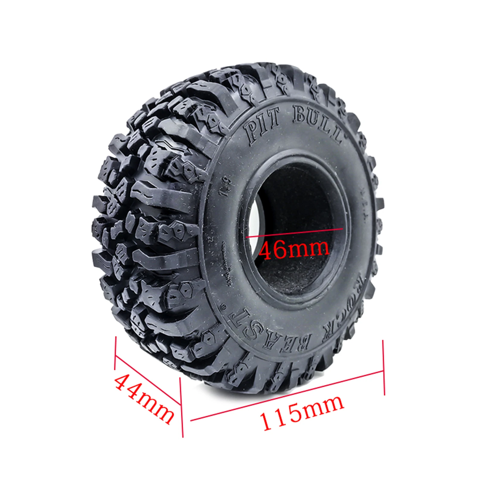 115*45MM 1.9' Rubber Tyre Wheel Tires for 1:10 RC Rock Crawler Axial SCX10 II 90046 AXI03007 Traxxas TRX-4