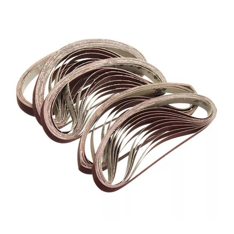 15x452mm Sanding Belt 60/80/100/120/240/400/600 Grit for M10 Sander Adapter Polishing Machine Abrasive Tools