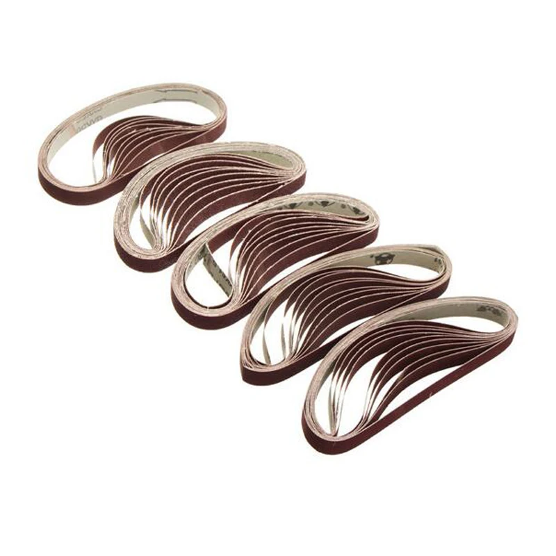 15x452mm Sanding Belt 60/80/100/120/240/400/600 Grit for M10 Sander Adapter Polishing Machine Abrasive Tools