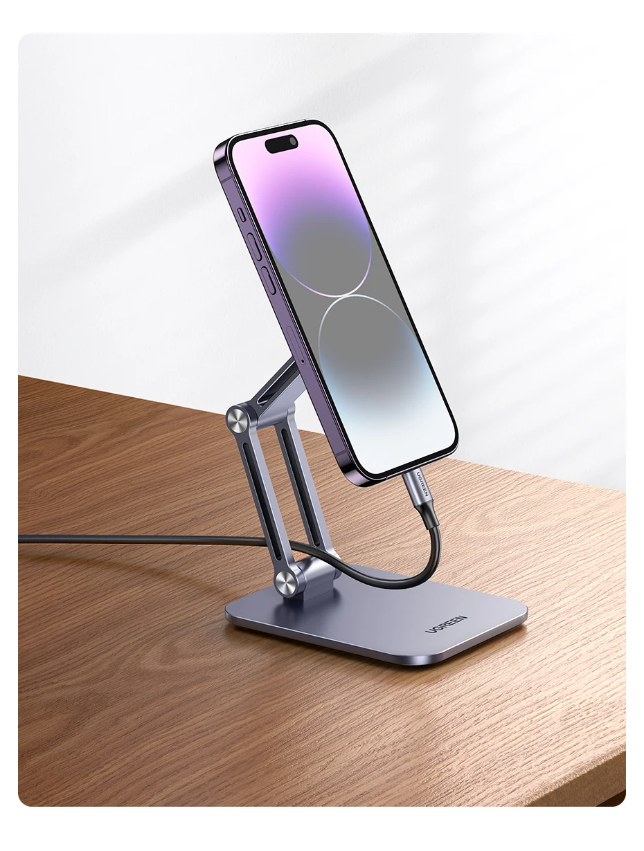 【New】UGREEN Magnetic Phone Holder Aluminum Cell Phone Stand For Magsafe iPhone 16 15 14 Pro Xiaomi Samsung Mobile Phone Holder