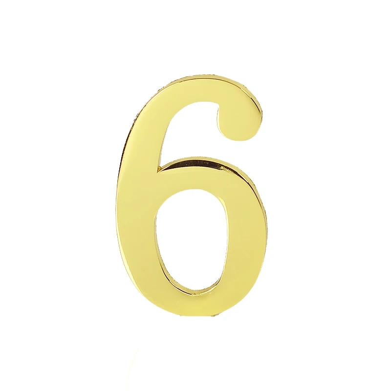 1PCS Metal Door Number with Backing Adhesive 10*6cm House Number Apartment Door Number for Outdoor Hotel Home Mail Box Label 0-9
