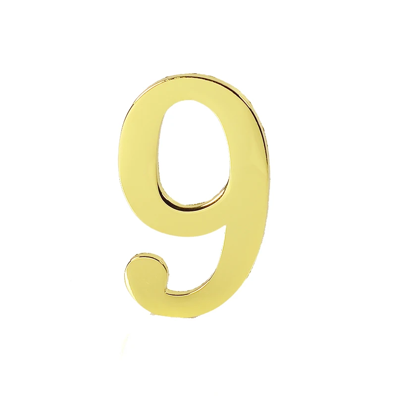 1PCS Metal Door Number with Backing Adhesive 10*6cm House Number Apartment Door Number for Outdoor Hotel Home Mail Box Label 0-9