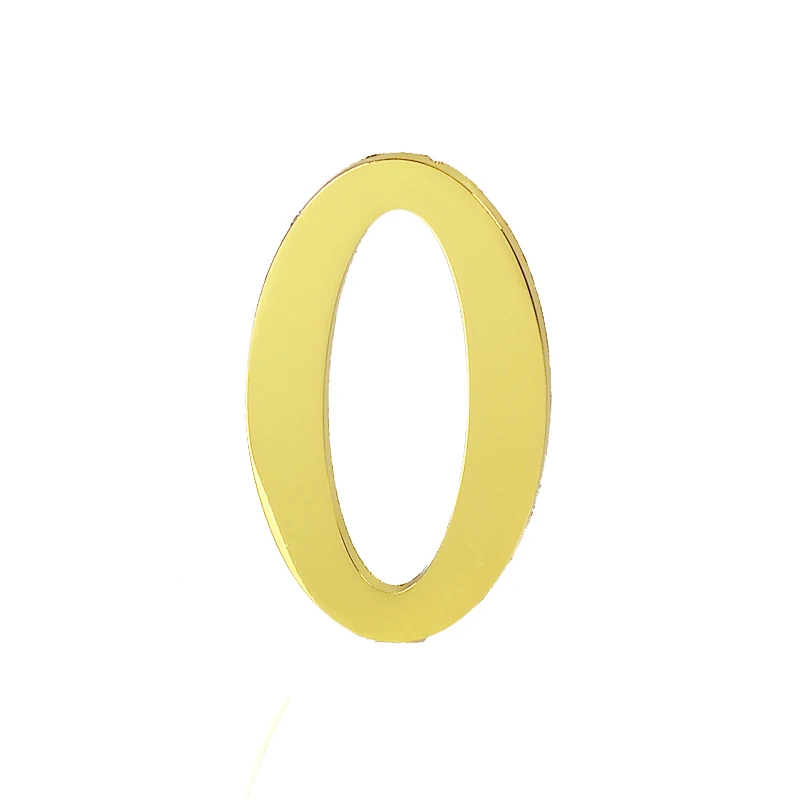 1PCS Metal Door Number with Backing Adhesive 10*6cm House Number Apartment Door Number for Outdoor Hotel Home Mail Box Label 0-9