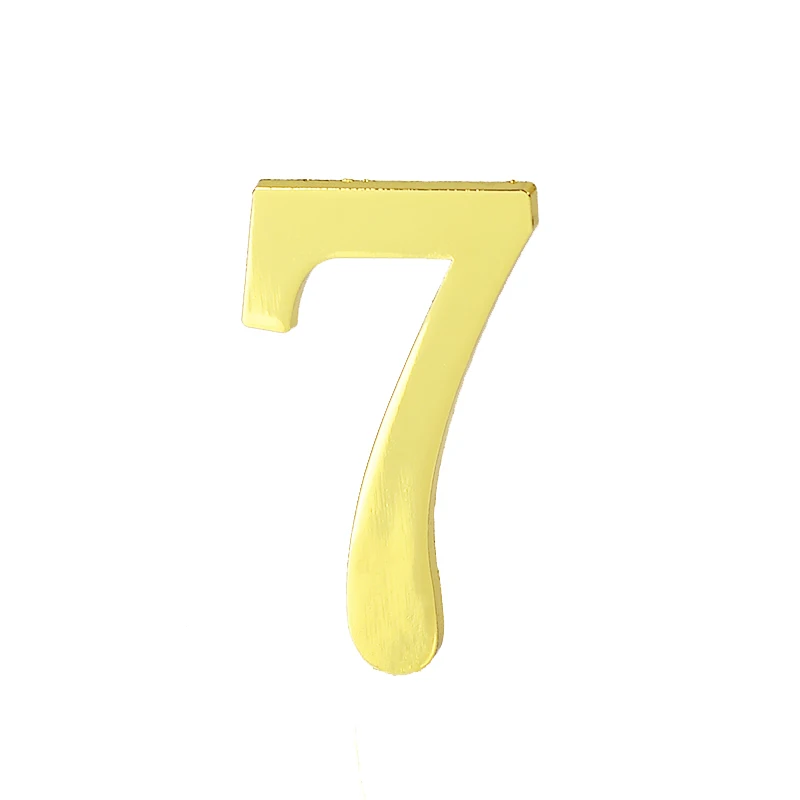 1PCS Metal Door Number with Backing Adhesive 10*6cm House Number Apartment Door Number for Outdoor Hotel Home Mail Box Label 0-9