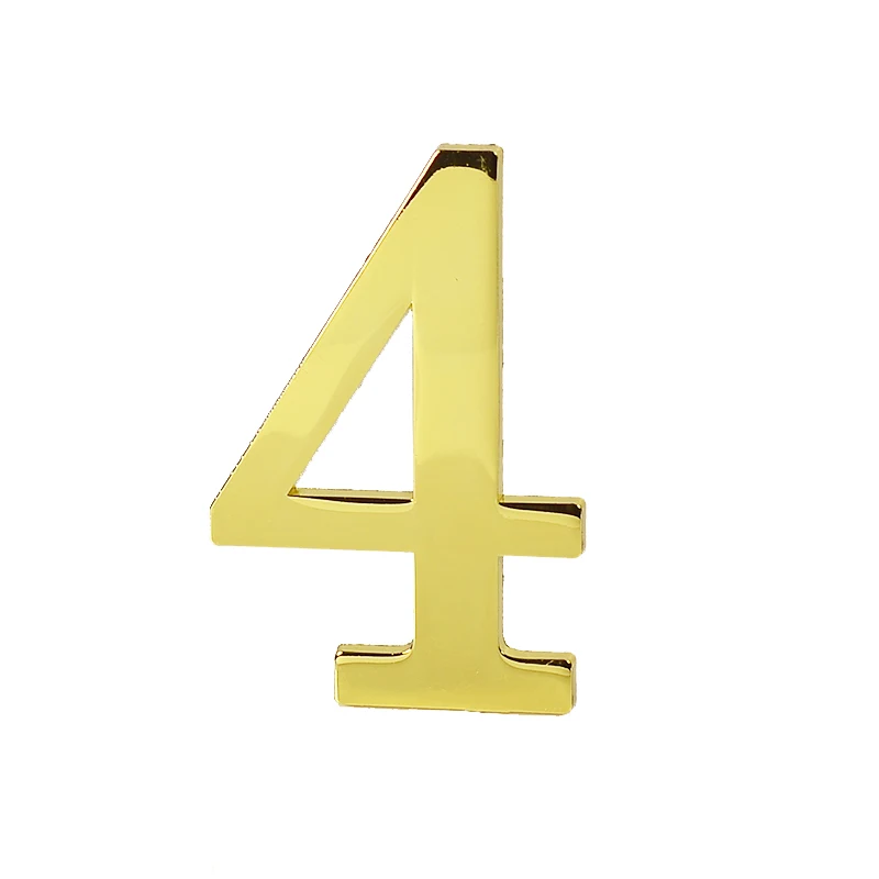1PCS Metal Door Number with Backing Adhesive 10*6cm House Number Apartment Door Number for Outdoor Hotel Home Mail Box Label 0-9