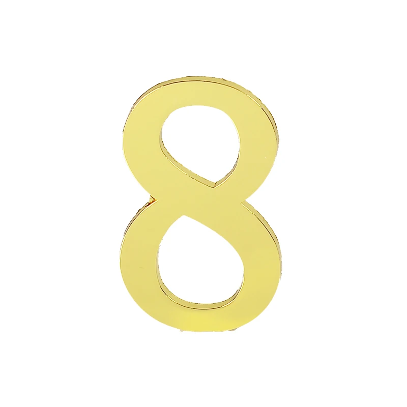 1PCS Metal Door Number with Backing Adhesive 10*6cm House Number Apartment Door Number for Outdoor Hotel Home Mail Box Label 0-9
