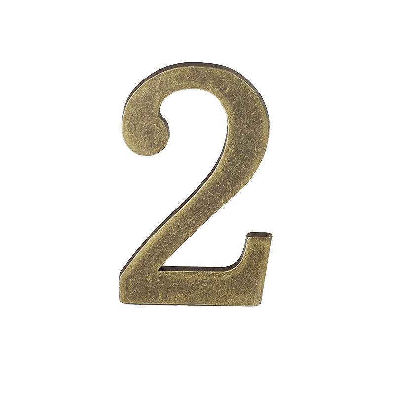 1PCS Metal Door Number with Backing Adhesive 10*6cm House Number Apartment Door Number for Outdoor Hotel Home Mail Box Label 0-9