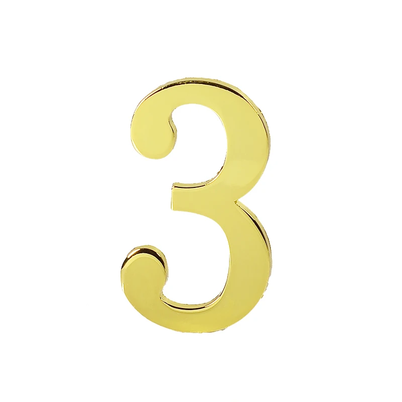 1PCS Metal Door Number with Backing Adhesive 10*6cm House Number Apartment Door Number for Outdoor Hotel Home Mail Box Label 0-9