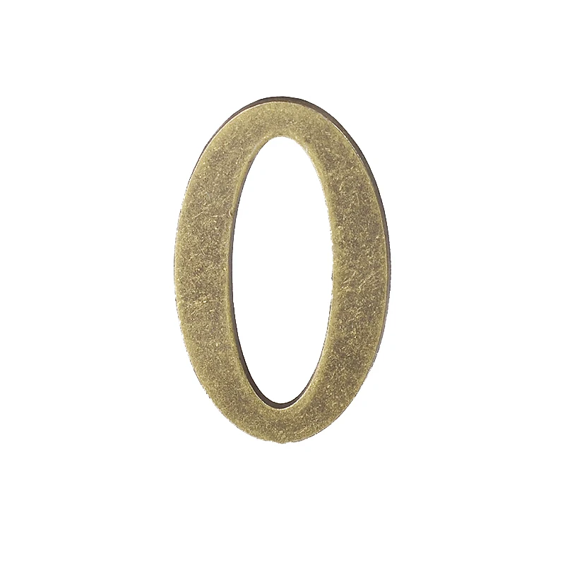 1PCS Metal Door Number with Backing Adhesive 10*6cm House Number Apartment Door Number for Outdoor Hotel Home Mail Box Label 0-9