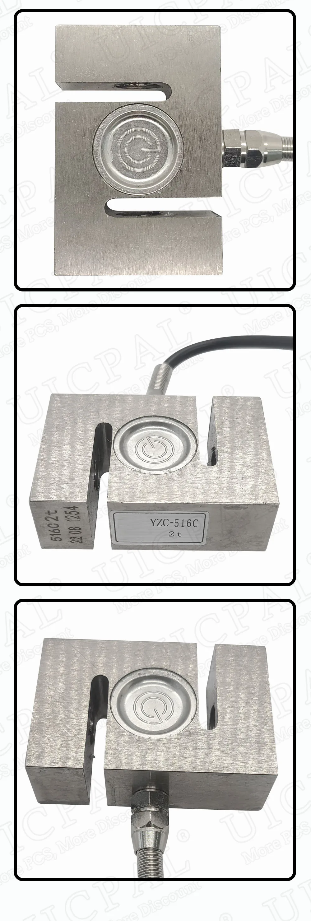 YZC-516C Load Cell S Type 100kg 200kg 300kg 500kg 1T 1.5T 2T Pressure Tension Sensor Made of Aluminum Alloy