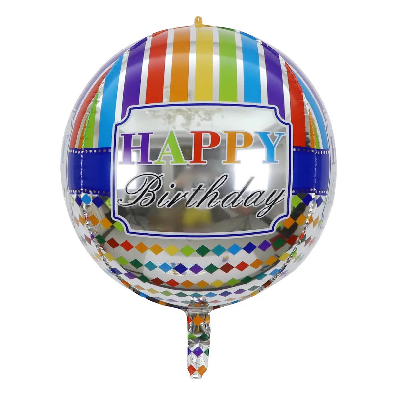22 Inch New Round Aluminum Transparent 4d Balloon Birthday Theme Party Decoration Balloon Wholesale