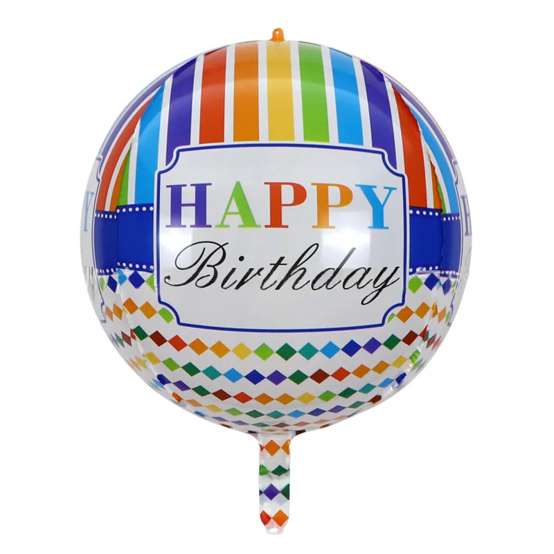 22 Inch New Round Aluminum Transparent 4d Balloon Birthday Theme Party Decoration Balloon Wholesale