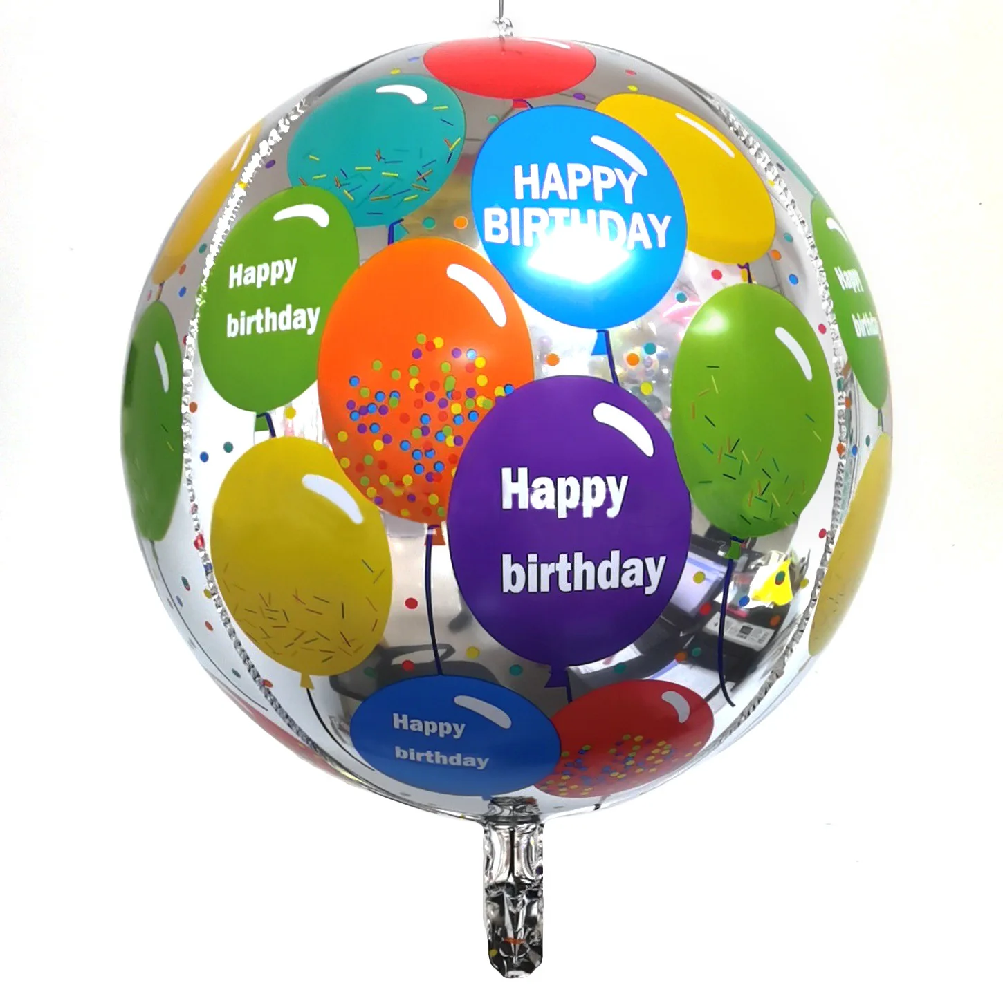 22 Inch New Round Aluminum Transparent 4d Balloon Birthday Theme Party Decoration Balloon Wholesale