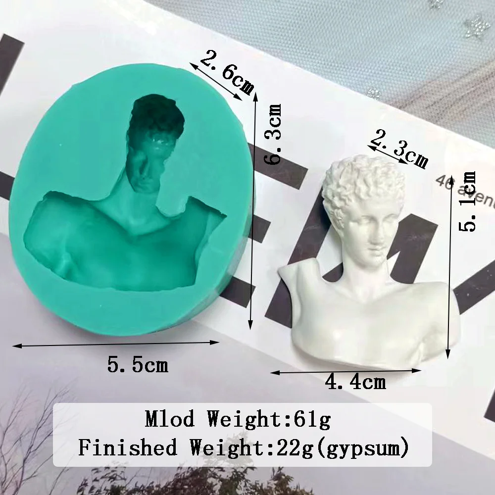 David Goddess Scholar Statue Candle Mould Handicrafts Decoration Tool Aromatherapy Gypsum Epoxy Resin Simple Style Silicone Mold