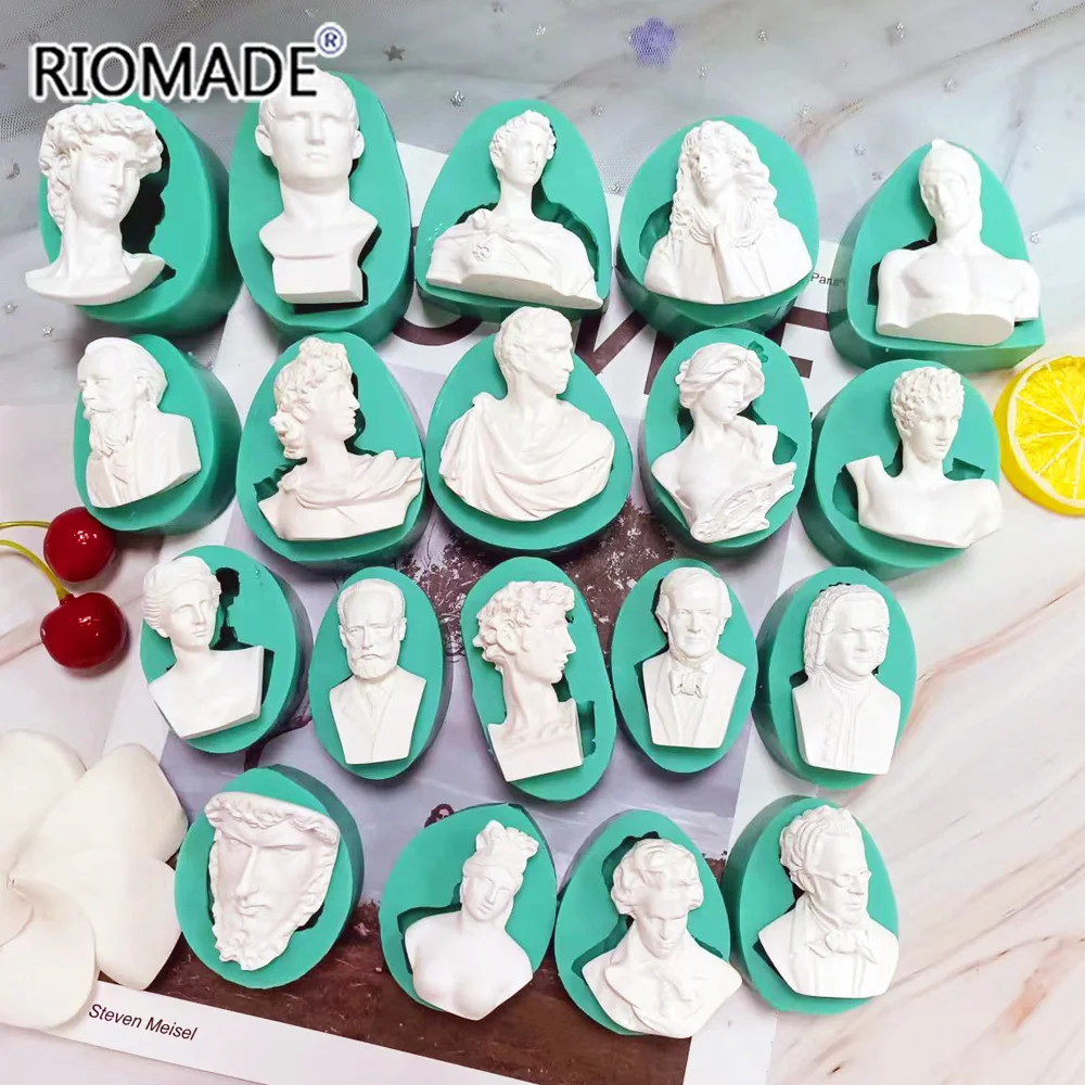 David Goddess Scholar Statue Candle Mould Handicrafts Decoration Tool Aromatherapy Gypsum Epoxy Resin Simple Style Silicone Mold