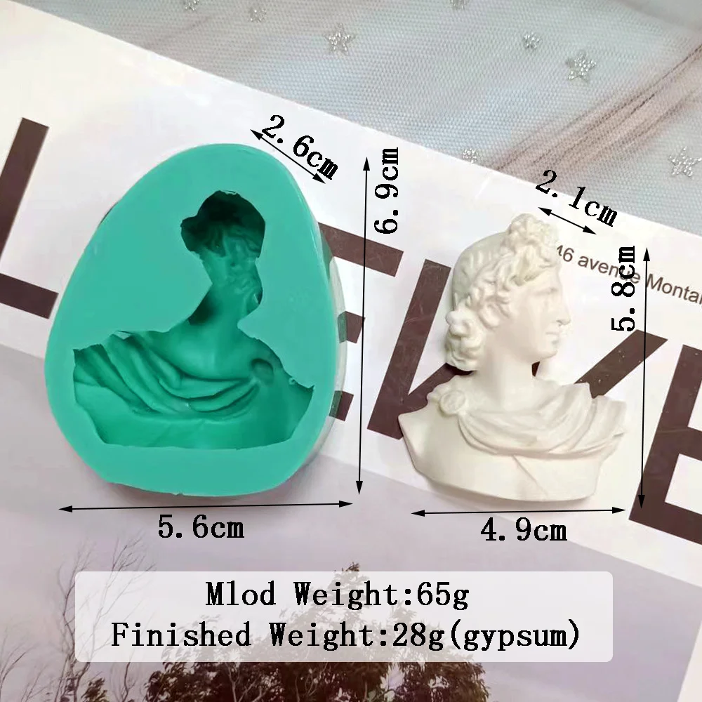 David Goddess Scholar Statue Candle Mould Handicrafts Decoration Tool Aromatherapy Gypsum Epoxy Resin Simple Style Silicone Mold