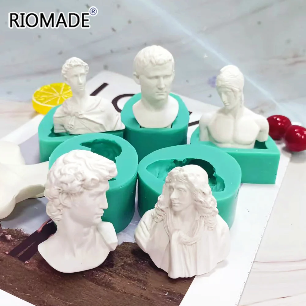David Goddess Scholar Statue Candle Mould Handicrafts Decoration Tool Aromatherapy Gypsum Epoxy Resin Simple Style Silicone Mold