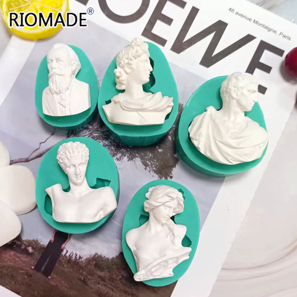 David Goddess Scholar Statue Candle Mould Handicrafts Decoration Tool Aromatherapy Gypsum Epoxy Resin Simple Style Silicone Mold