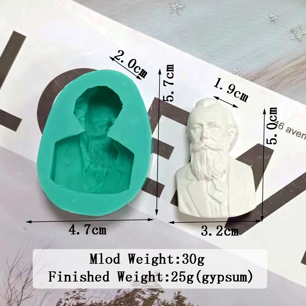 David Goddess Scholar Statue Candle Mould Handicrafts Decoration Tool Aromatherapy Gypsum Epoxy Resin Simple Style Silicone Mold