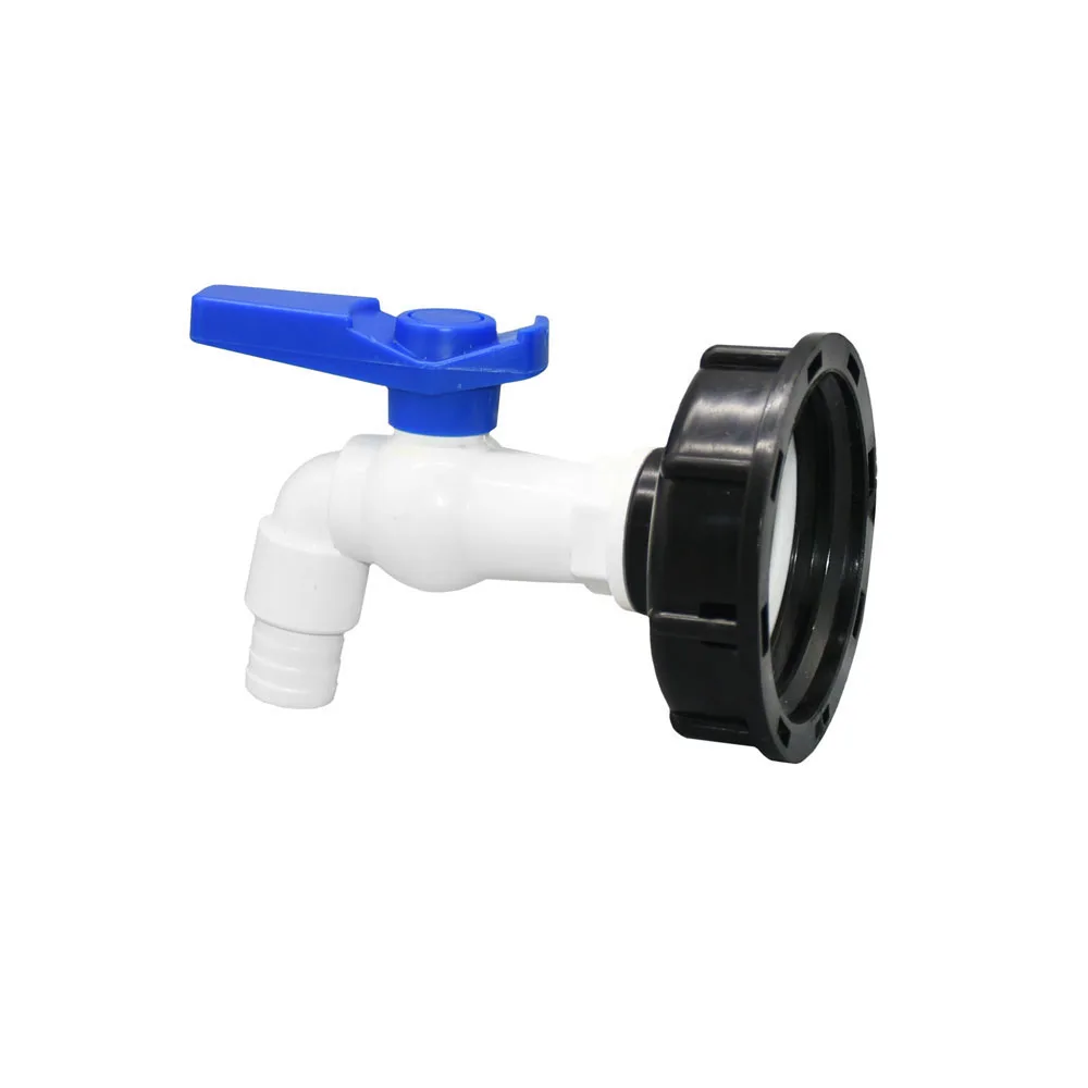 S60 Female Thread IBC Tank Adapter Faucet 1/2 3/4" Thread Plastic Tap Connector Water Box Valve Fitting For Home Garden Water