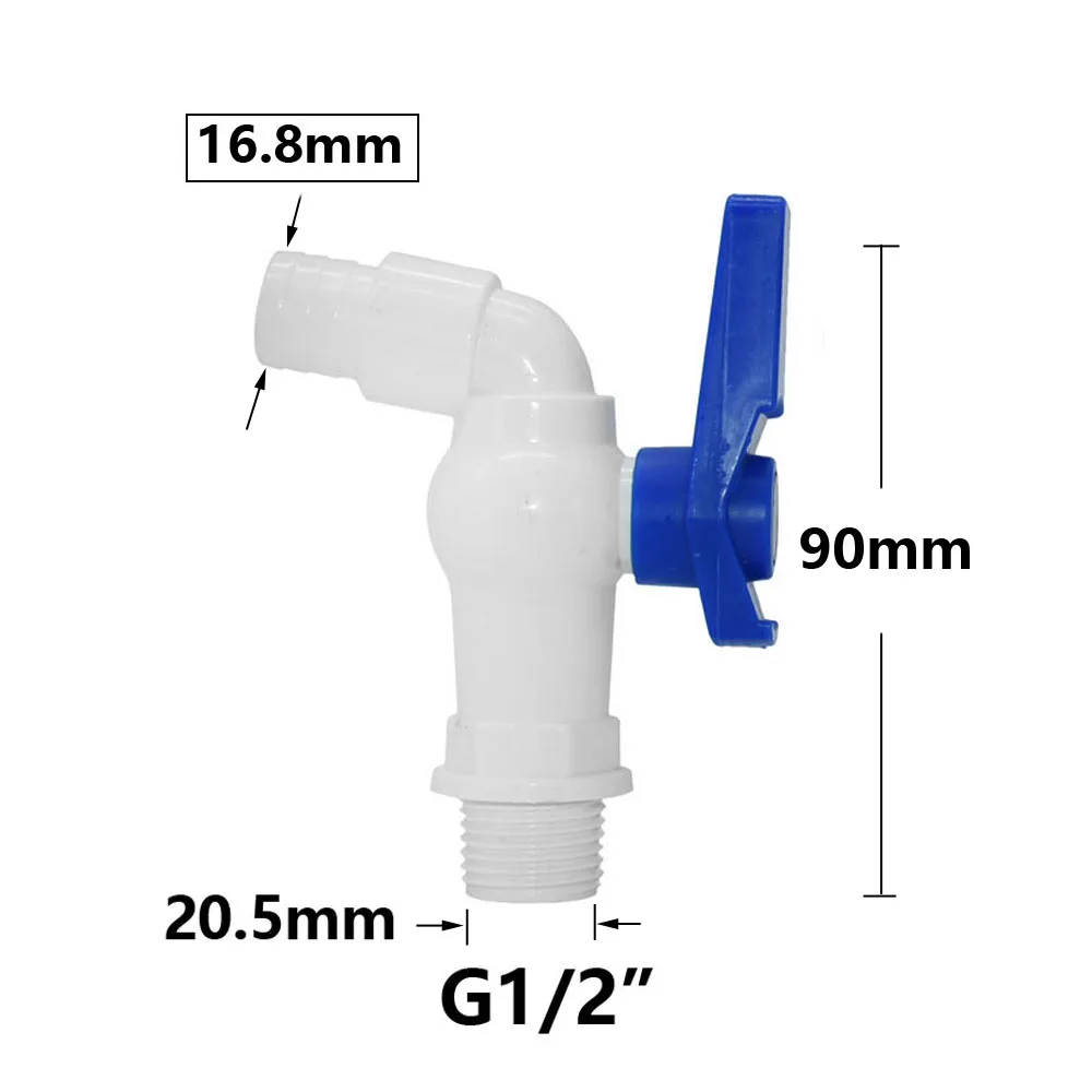 S60 Female Thread IBC Tank Adapter Faucet 1/2 3/4" Thread Plastic Tap Connector Water Box Valve Fitting For Home Garden Water