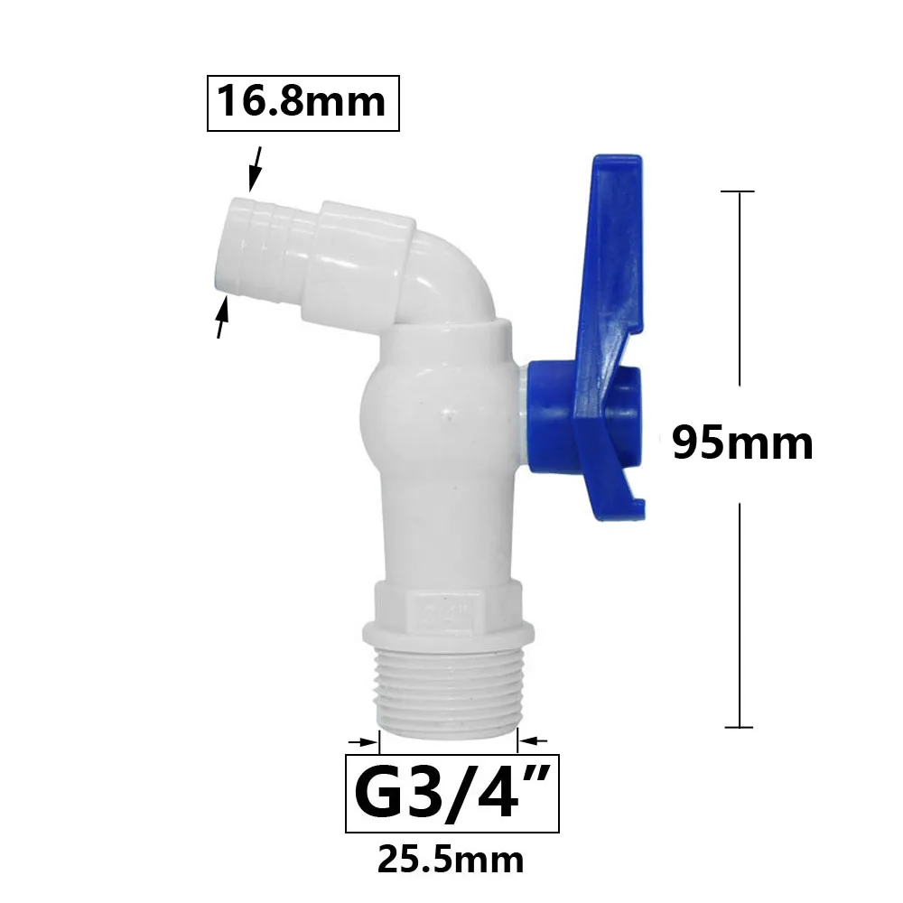 S60 Female Thread IBC Tank Adapter Faucet 1/2 3/4" Thread Plastic Tap Connector Water Box Valve Fitting For Home Garden Water
