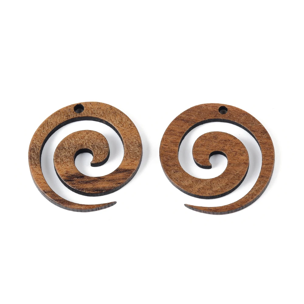 6pc/lot Fish/Flower shape Wood Pendant Resin Plate Pendants Jewelry Accessory Handmade Connector DIY Earring Component for Women