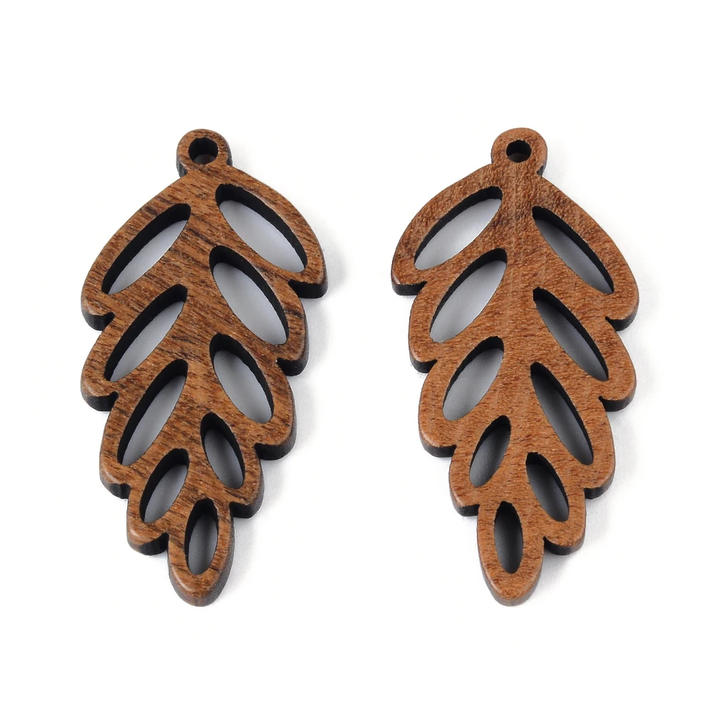 6pc/lot Fish/Flower shape Wood Pendant Resin Plate Pendants Jewelry Accessory Handmade Connector DIY Earring Component for Women