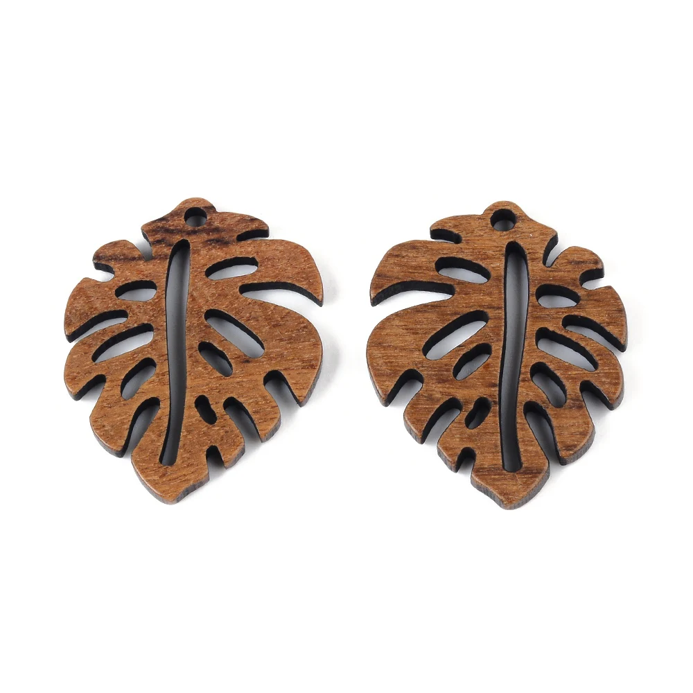 6pc/lot Fish/Flower shape Wood Pendant Resin Plate Pendants Jewelry Accessory Handmade Connector DIY Earring Component for Women