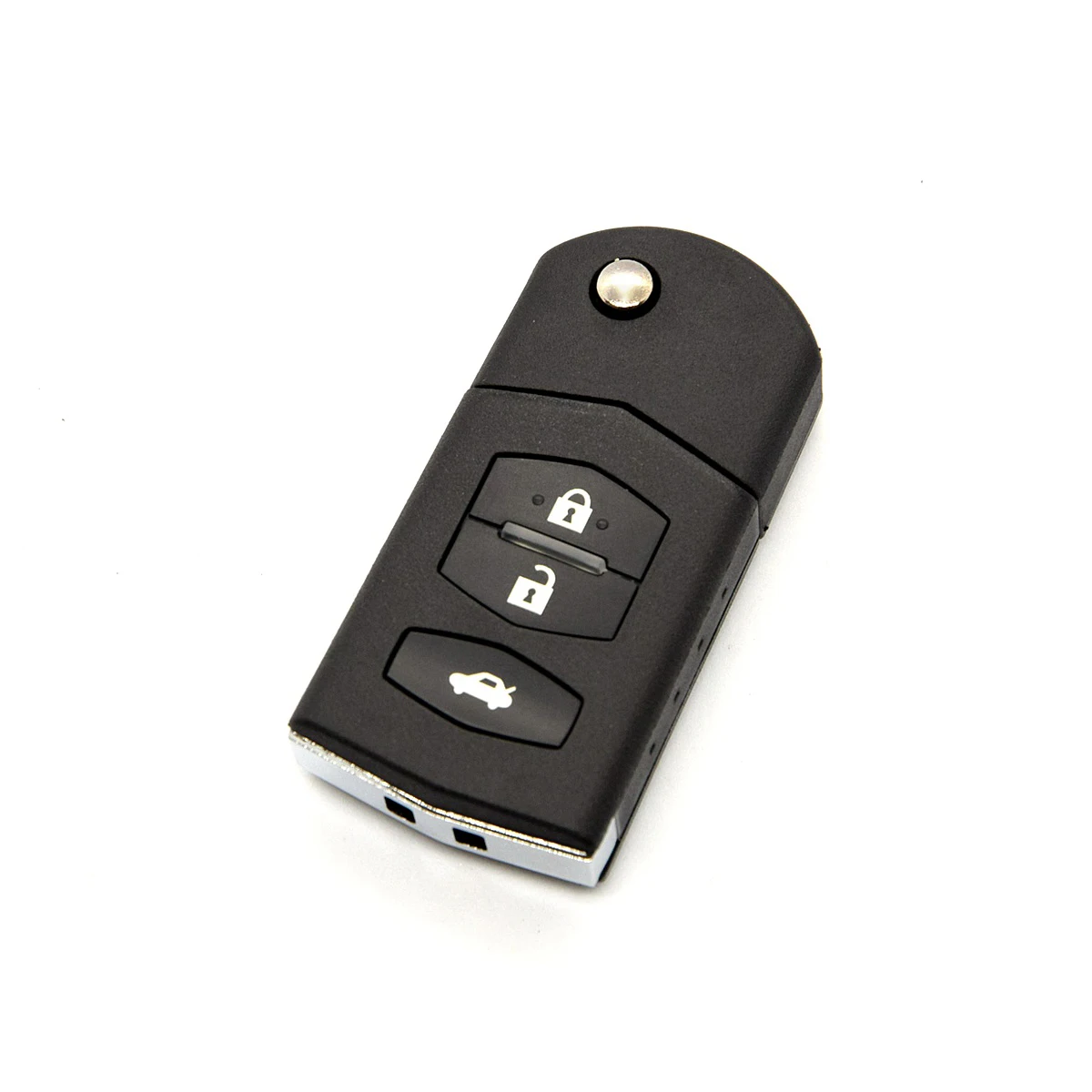 BEST KEY 2/3 Buttons Big Battery Hold Flip Folding Remote Car Key Case Fob For MAZDA 3 5 6 Series M6 RX8 MX5 With Uncut Blade