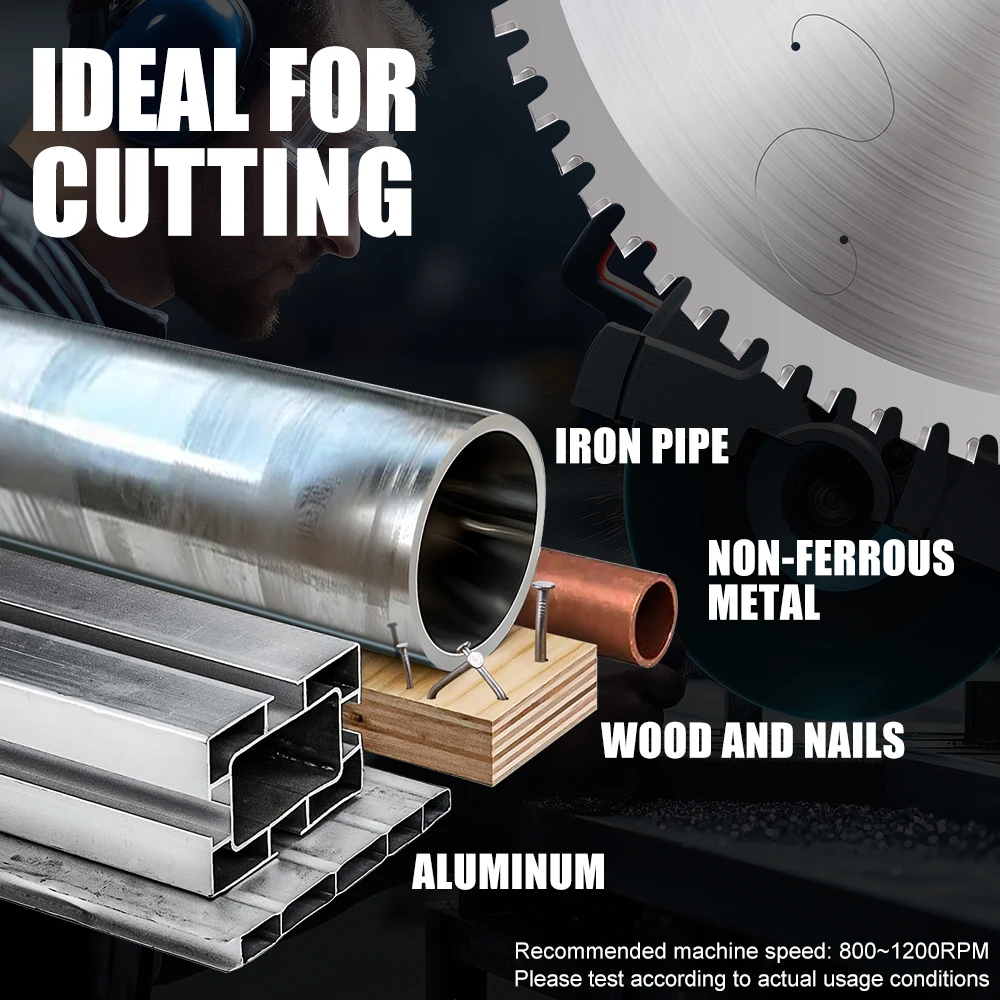XCAN 355mm Metal Cutting Disc 66/80/90T Carbide Tipped Circular Saw Blade For Iron Steel Cutting Heavy Duty Metal Cutting Blade