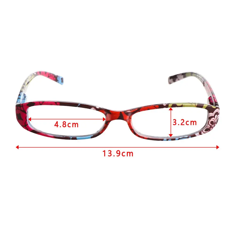 Fashion Men Women Reading Glasses With Pouch Ultra Light Resin Print Flower Magnifying Presbyopic Eyeglasses Vision Care