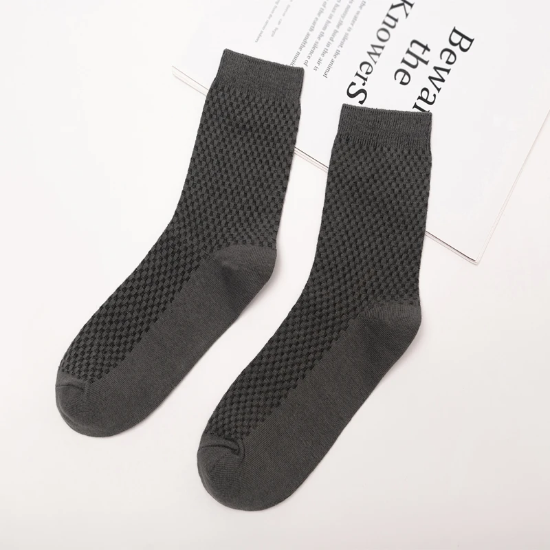 High Quality 10 Pairs/lot Men Bamboo Fiber Socks Breathable Compression Long Socks Business Casual Male Large size 38-45