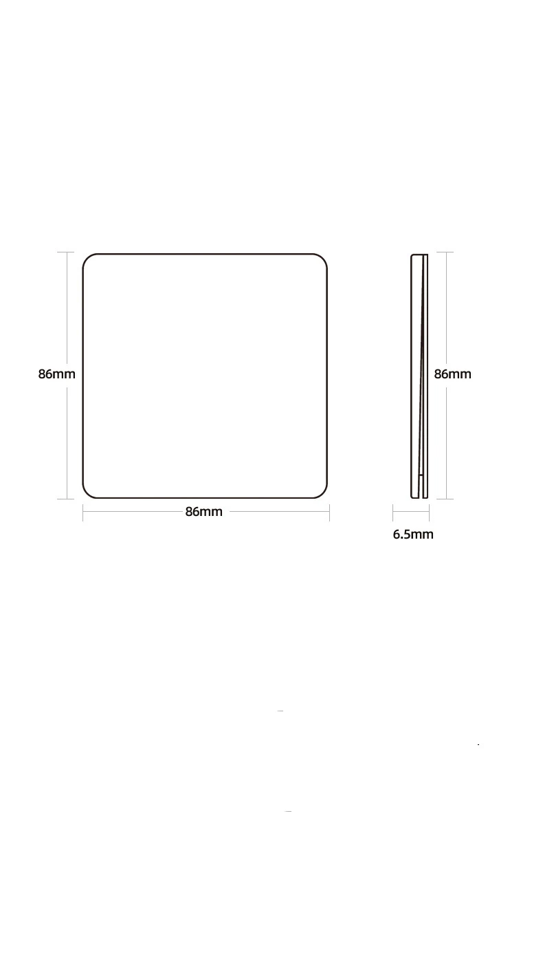 Popular Ultrathin Curved Surface 250V/10A 1/2/3/4gang 86*86MM Classic White Mirror Tempered Glass Panel Wall Switch Series