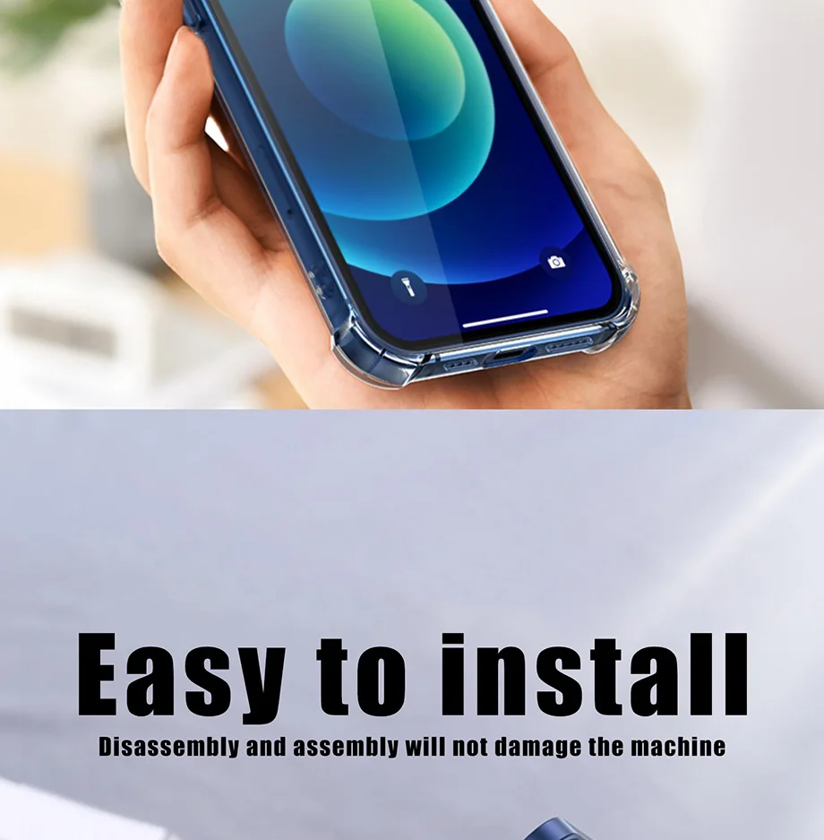 Shockproof Clear Case For iPhone 14 15 16 13 12 11 Pro Max XS Max X XR Silicon For iPhone 6 7 8 Plus SE Back Cover Phone Case