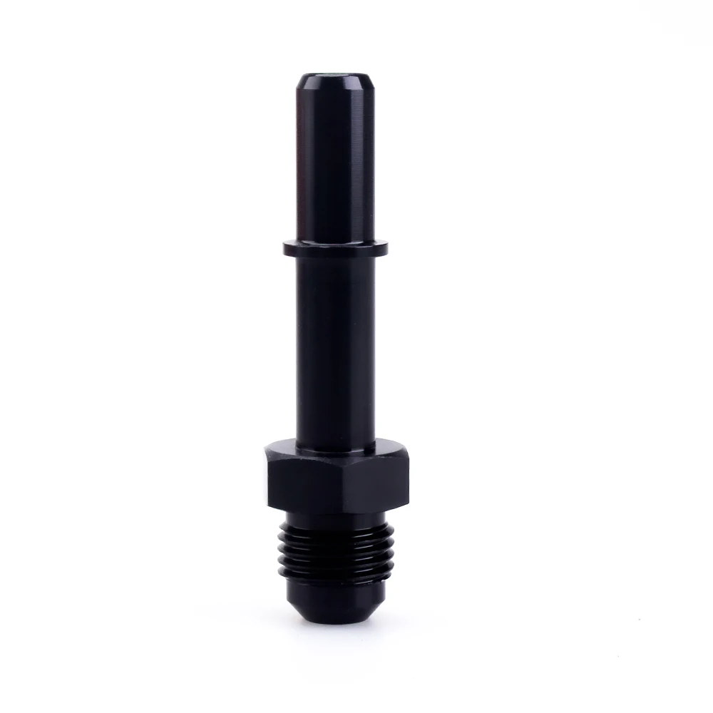 Quick Connect 6AN AN6 Male To 3/8", 5/16" AN8 8AN Quick Disconnect Male Push On EFI Fitting Adapter Aluminum Black