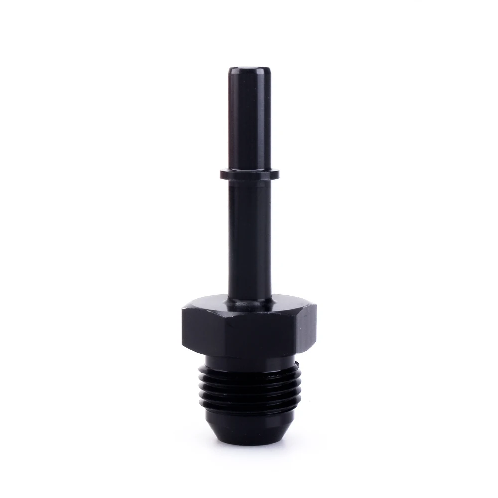Quick Connect 6AN AN6 Male To 3/8", 5/16" AN8 8AN Quick Disconnect Male Push On EFI Fitting Adapter Aluminum Black