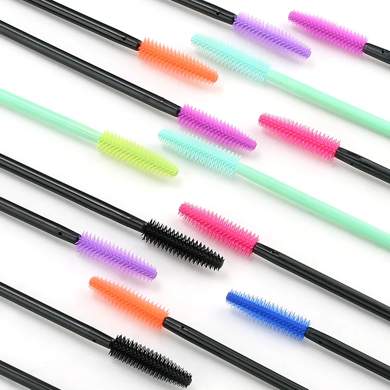 Disposable Silicone Gel Eyelash Brush Comb Mascara Wands Eye Lashes Extension Tool Professional Beauty Makeup Tool For Women