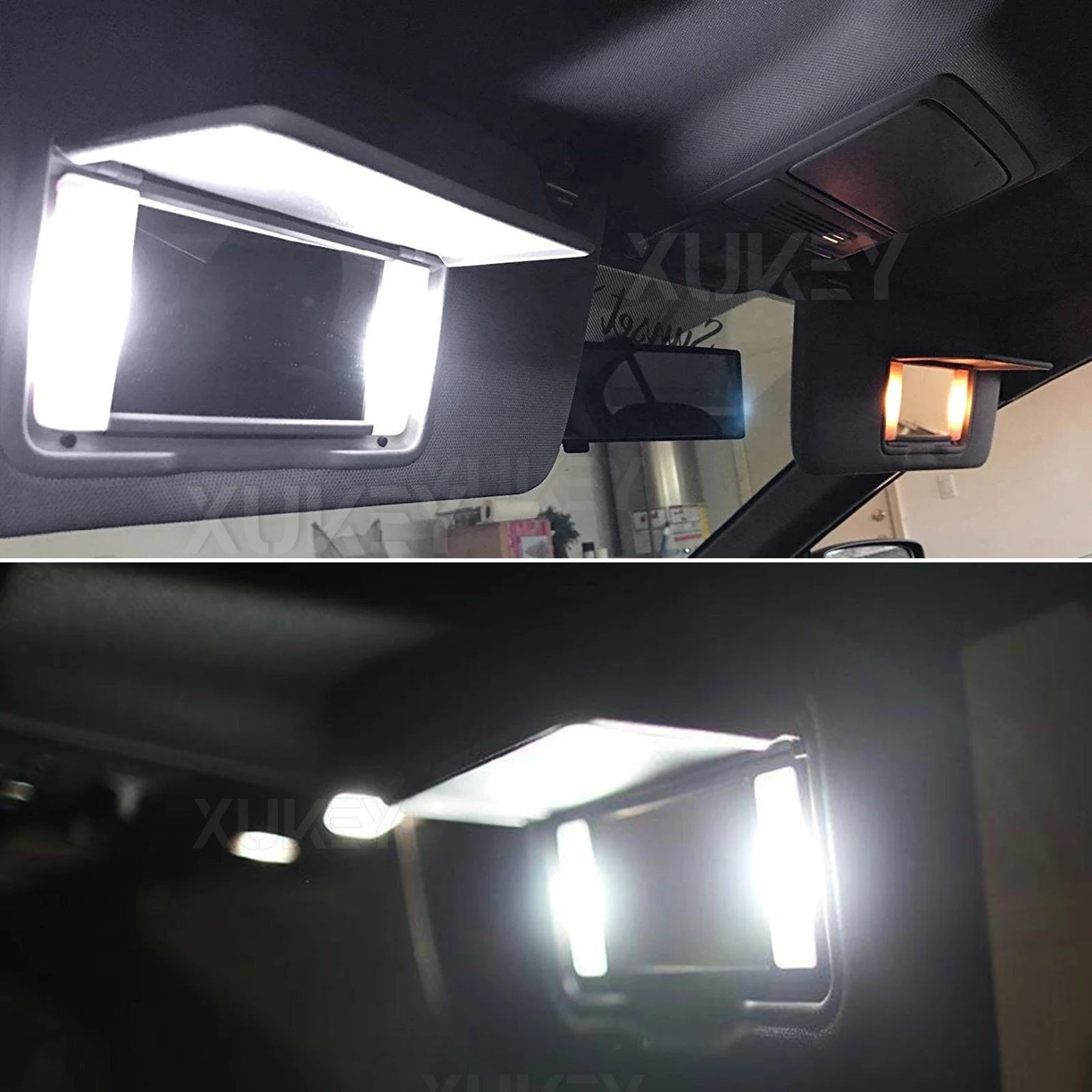 4x 28mm 29mm 6614F Festoon LED Light Bulb White Super Bright 6612F 6641 LED Bulb 6000k for Vanity Mirror Lights Sun Visor Lights