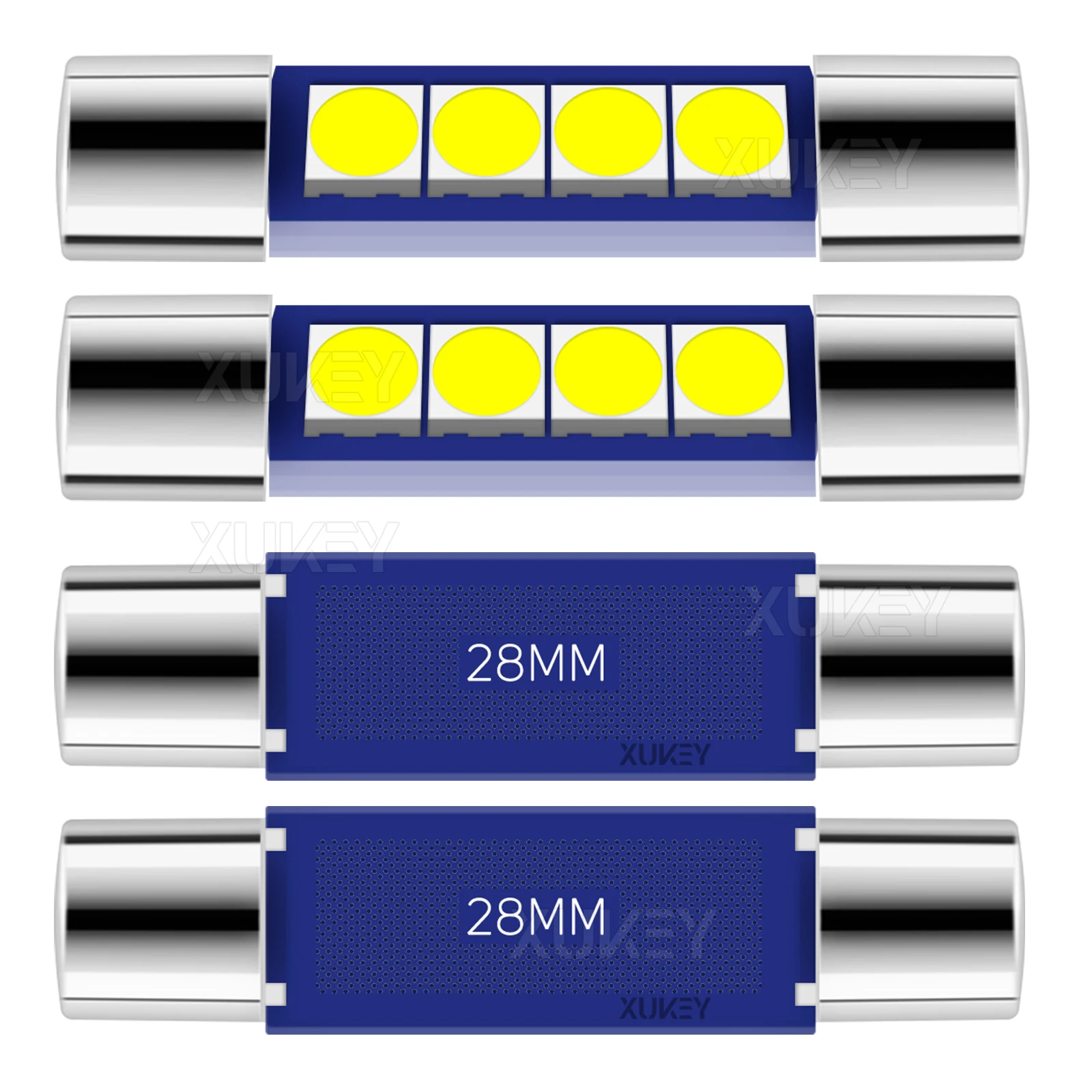 4x 28mm 29mm 6614F Festoon LED Light Bulb White Super Bright 6612F 6641 LED Bulb 6000k for Vanity Mirror Lights Sun Visor Lights