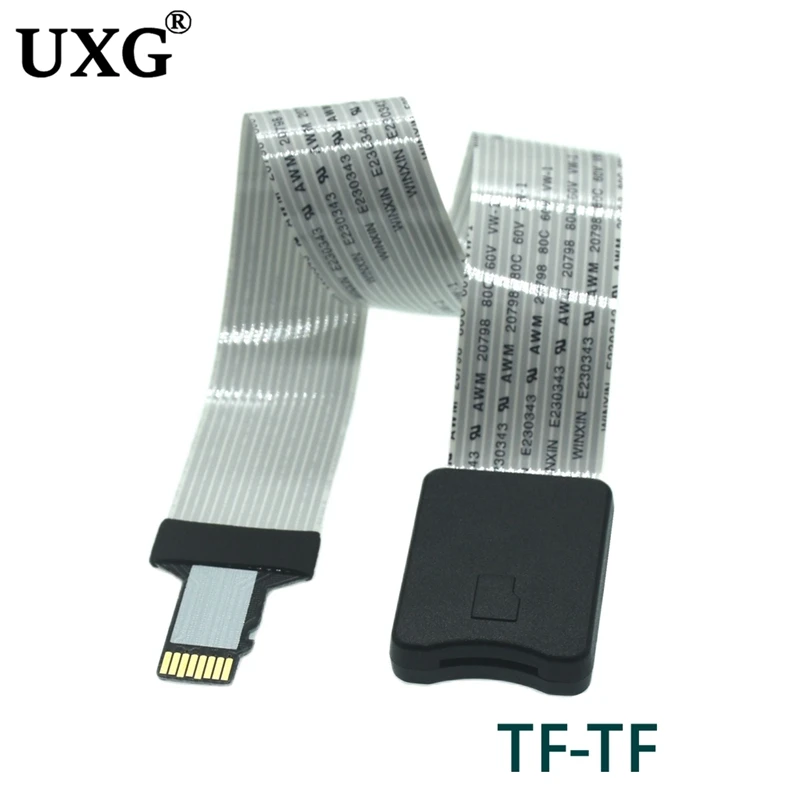 10/15/25/46CM TF To Micro SD Card Flex Extension Cable Extender Adapter Zip Extension Cable Memory Card Extender Cord Linker