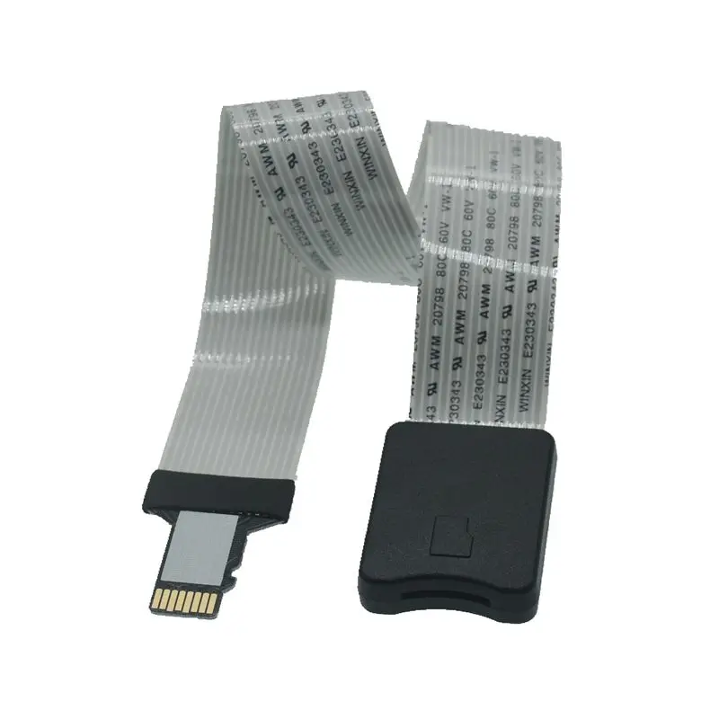 10/15/25/46CM TF To Micro SD Card Flex Extension Cable Extender Adapter Zip Extension Cable Memory Card Extender Cord Linker