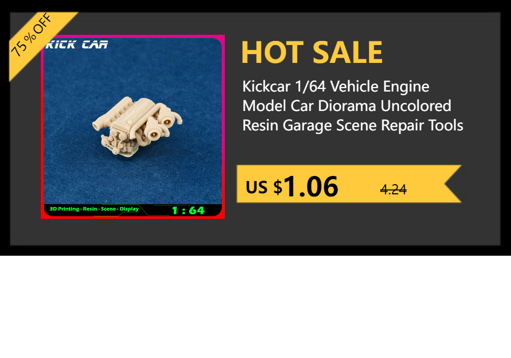 Kickcar 1/64 Racing Seats Model Car Diorama Uncolored Resin Garage Scene Repair Tools Decoration Simulation Scene Toy