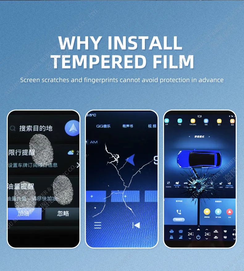 Tempered Glass Protective Film for Audi Q3 Sportback 2020 2021 2022 2023 2024 Navigation Dashboard Instrument LCD Screen Film