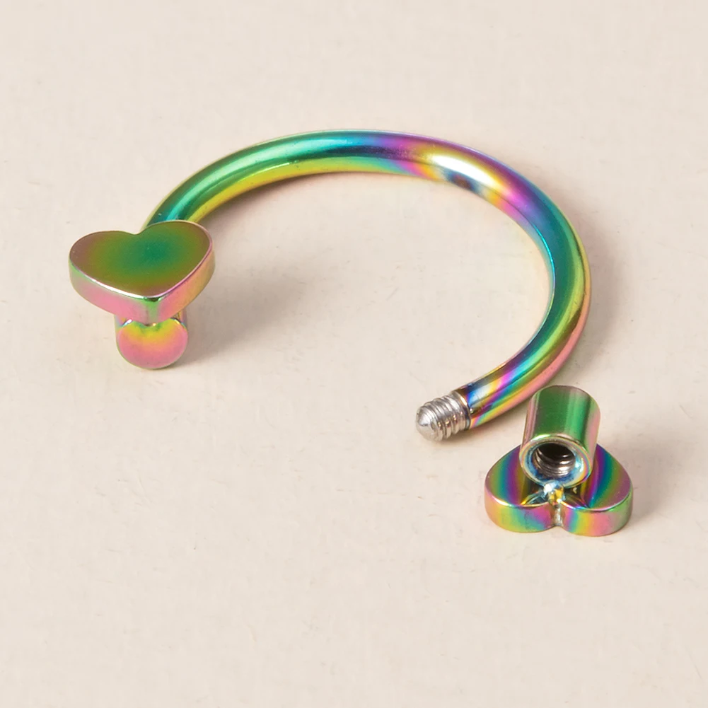 1pc Star Heart Flower CZ Septum Pierc Nose Ring Cartilage Tragus Helix Lip BCR Circular Hoop Piercing Jewelry 16G Free Shipping